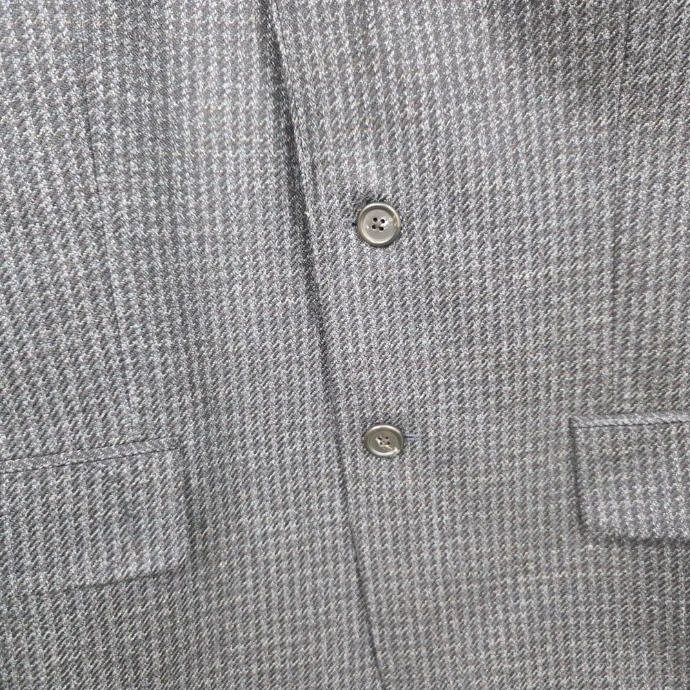 Chaps Ralph Lauren Gray Herringbone 100% Wool Blazer Jacket Sport Coat Sz 42R